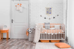 Topthink Now I Lay Down banner in boys room, cozy, child-friendly decor.