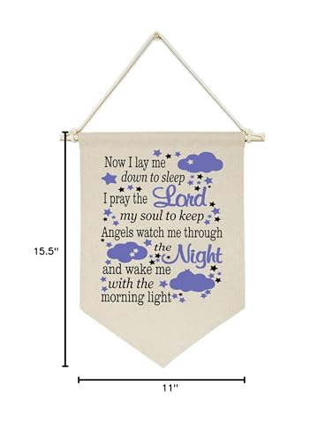 Topthink Now I Lay Down banner makes a thoughtful gift for baby showers and birthdays.