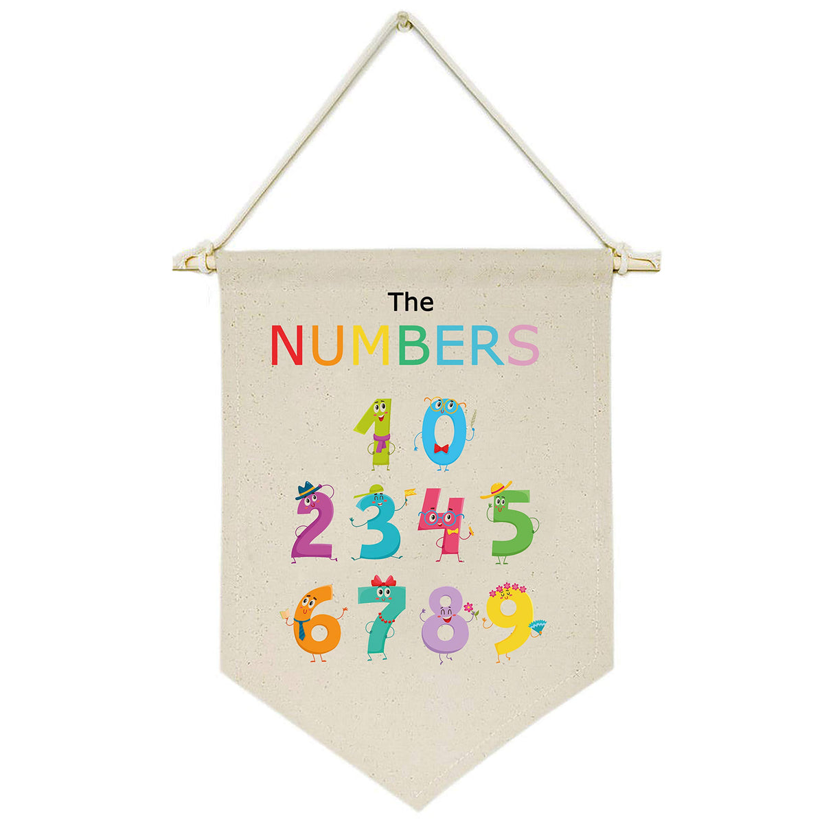Topthink numbers-education-banner front door hanging adds welcoming nursery charm and playful learning vibe.