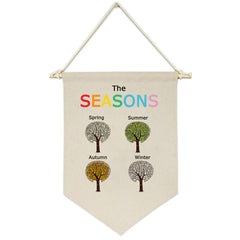 Topthink The Seasons Education banner flag hangs neatly for cozy nursery decor.