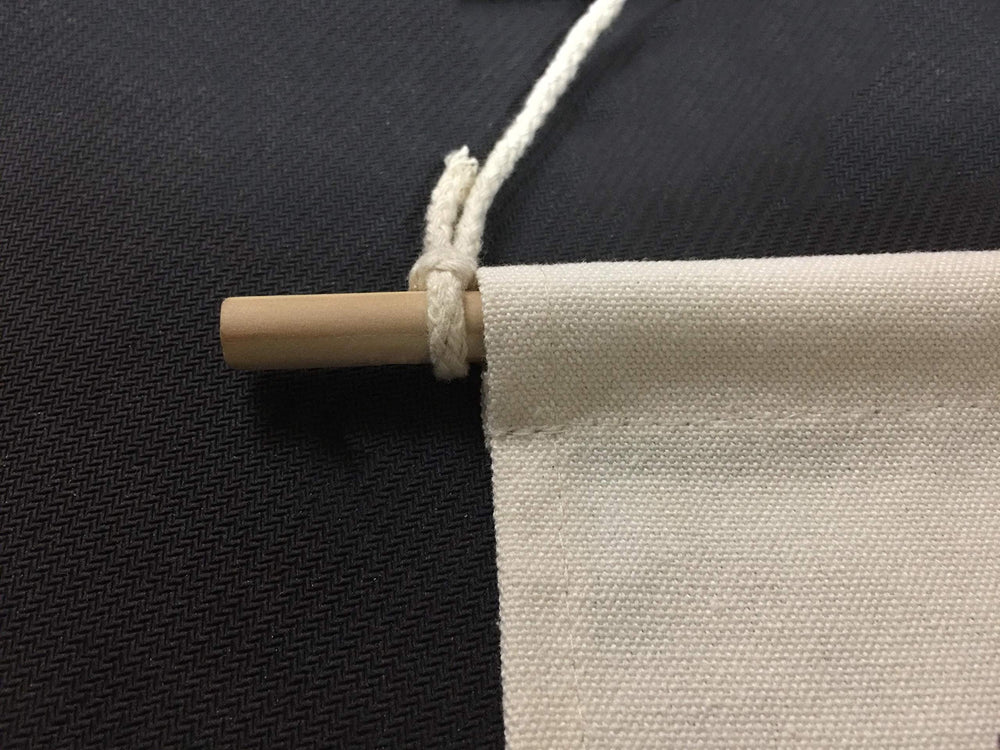 Topthink wooden stick and twine setup for quick wall display