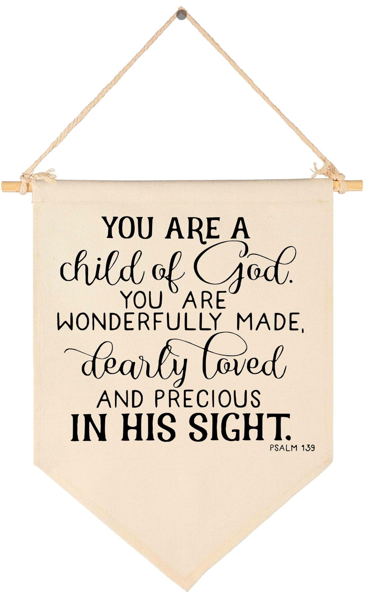 Topthink You Are Child of God banner flat lay shows inspirational nursery decor