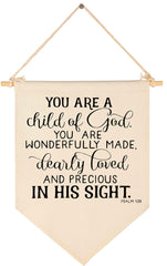 Topthink You Are Child of God banner flat lay shows inspirational nursery decor
