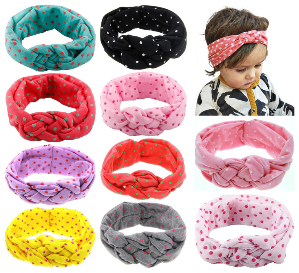 Toptim baby headbands turban knots closeup highlighting soft fabric for comfy everyday wear.