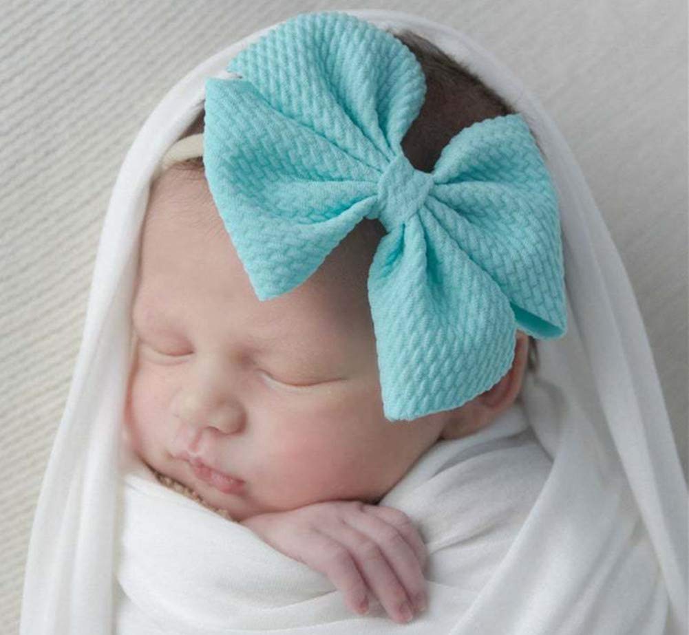 Toptim big-bow headband 4.7x4 inch for adjustable, stylish newborn looks.