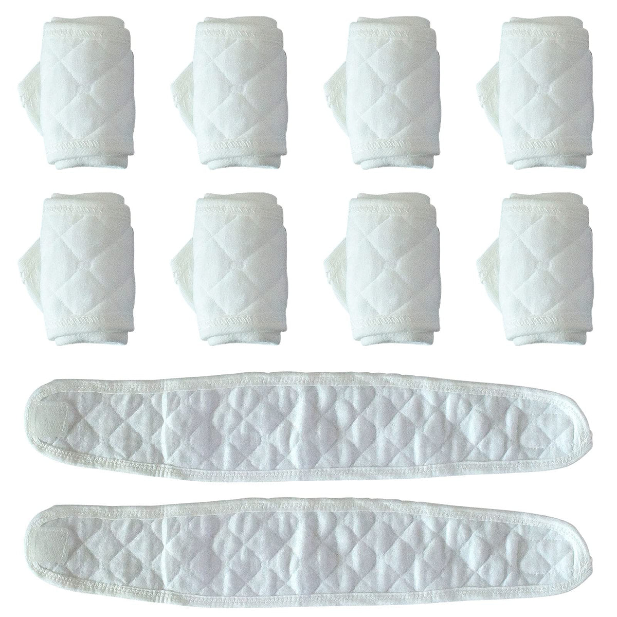 Topwon baby belly band 10-pack front view with adjustable fit for newborns