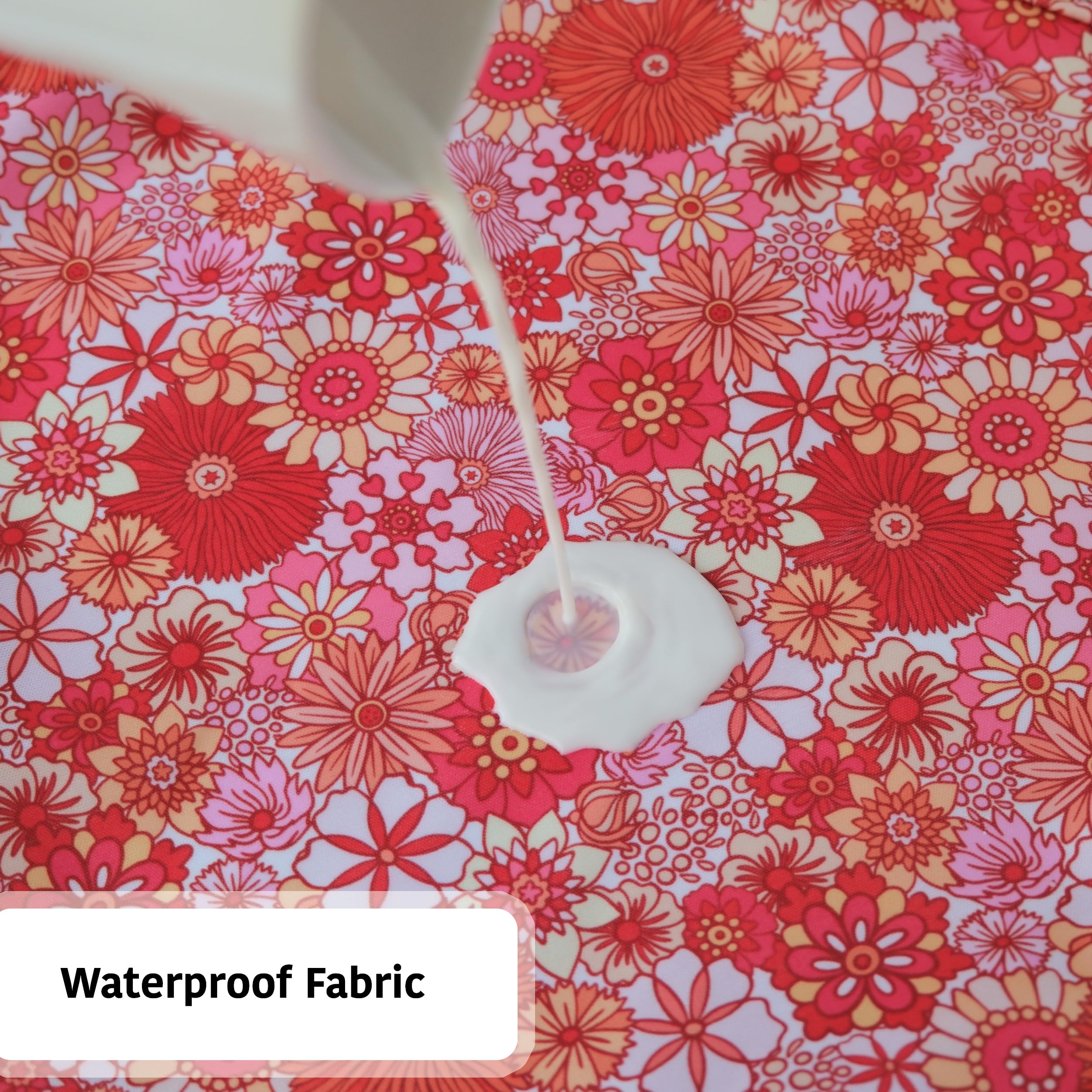 Torange baby bib food catcher pocket close-up highlights built-in catch-all for crumbs.