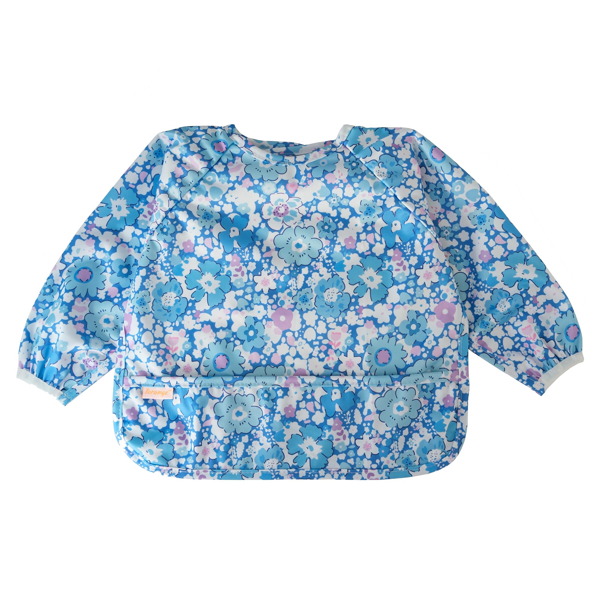 Torange waterproof long-sleeve bib with mealtime-mess-free design.