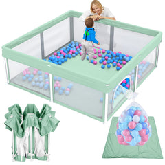 TOREVSIOR foldable playpen assembly shows quick setup for on-the-go families