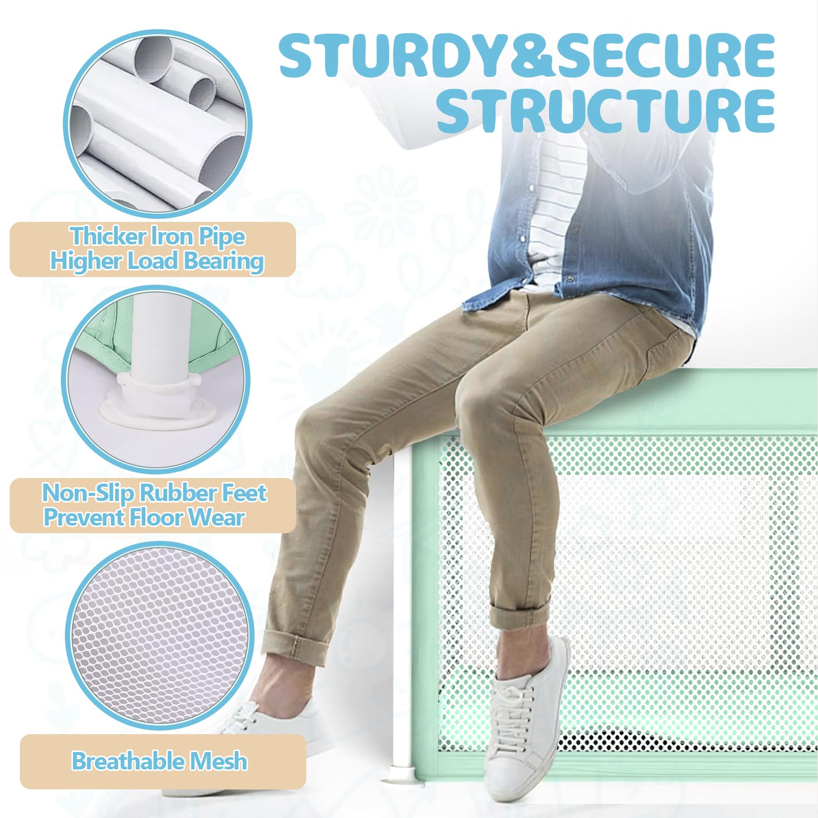 TOREVSIOR playpen with 50 ocean balls included sparks tactile play