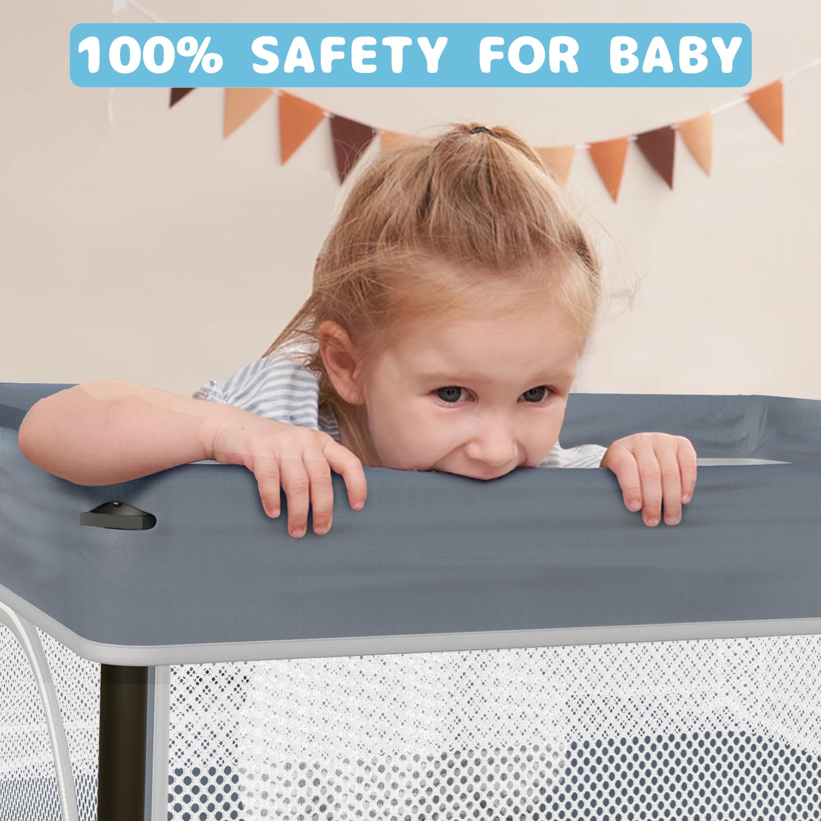 TOREVSIOR playpen-in-use indoor-outdoor shows versatile, safe play for toddlers