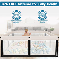 TOREVSIOR 360 degree mesh wall offers clear visibility and baby interaction