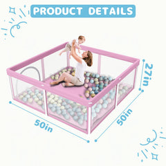 TOREVSIOR 50 inch playpen offers spacious area for babies.
