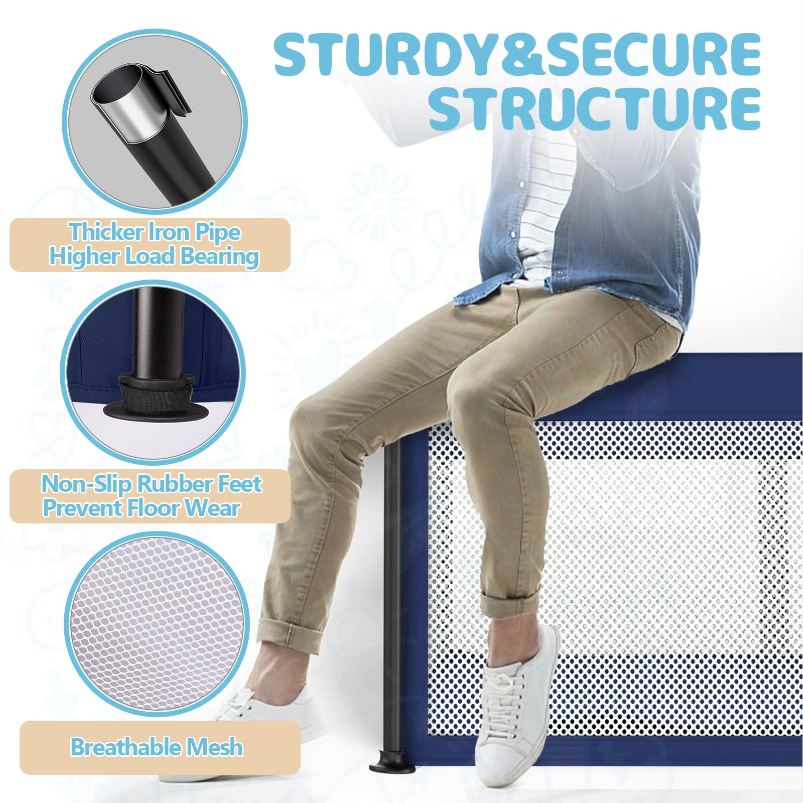 TOREVSIOR foldable playpen setup shows easy fold-and-go design for travel.