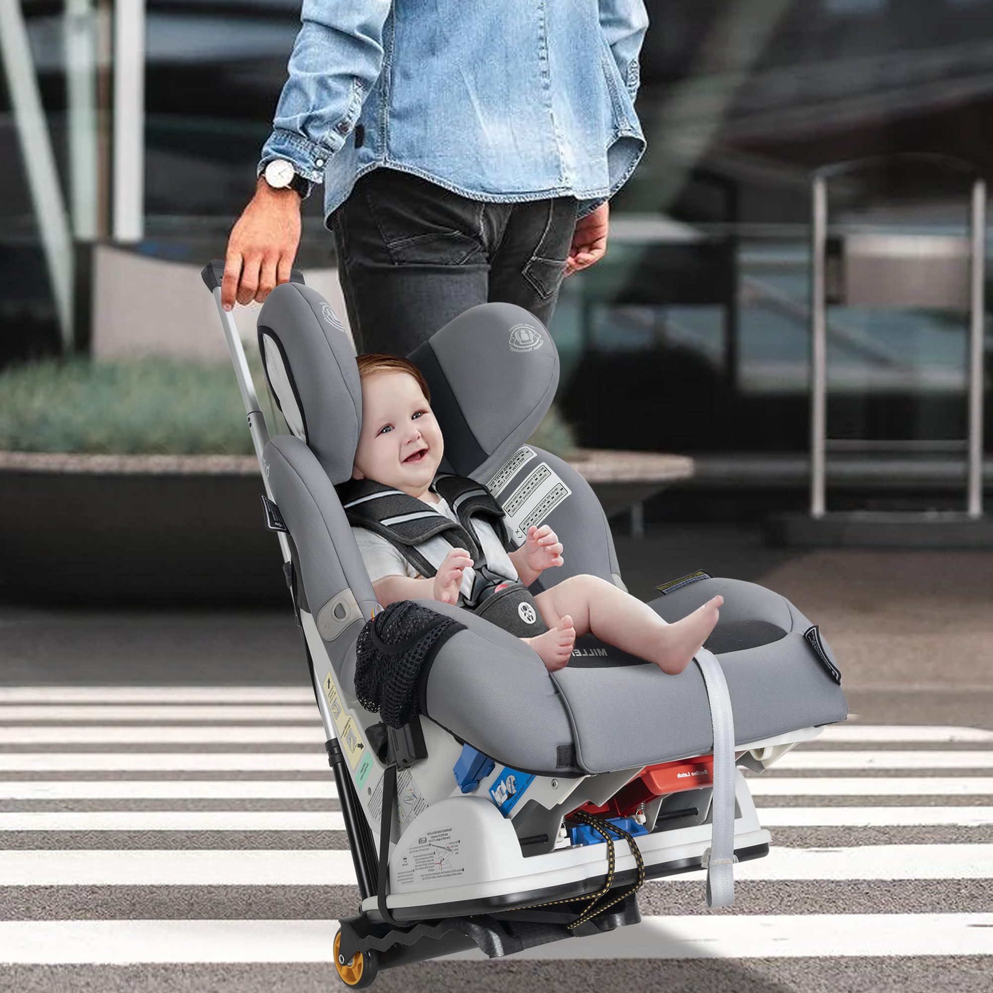 TORIBIO travel cart bungee cord keeps items secure during transit.