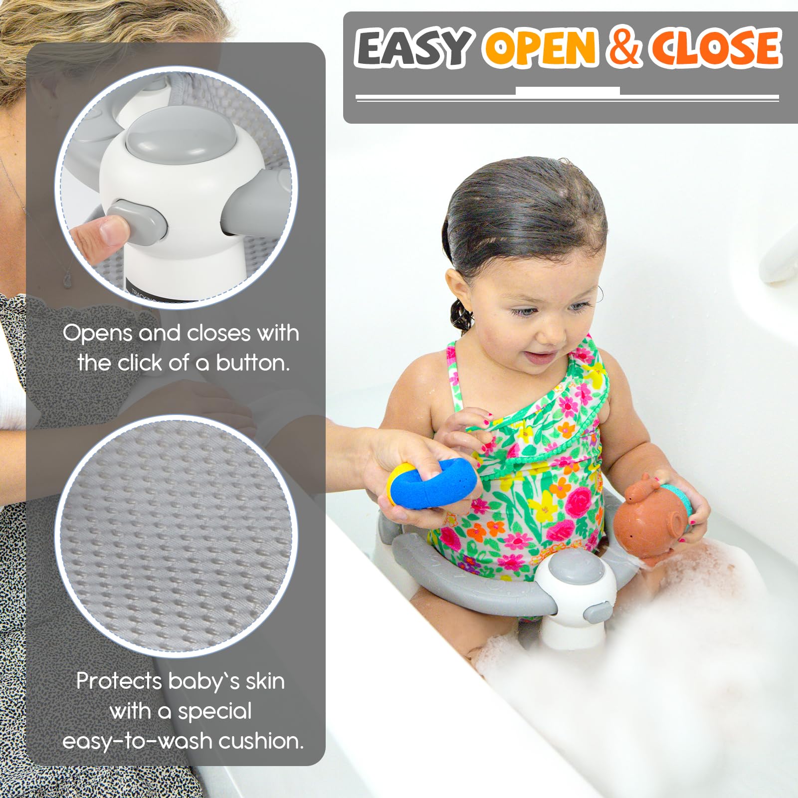 TOSGN Baby Bath Seat for living-room use offers versatile bath time at home.