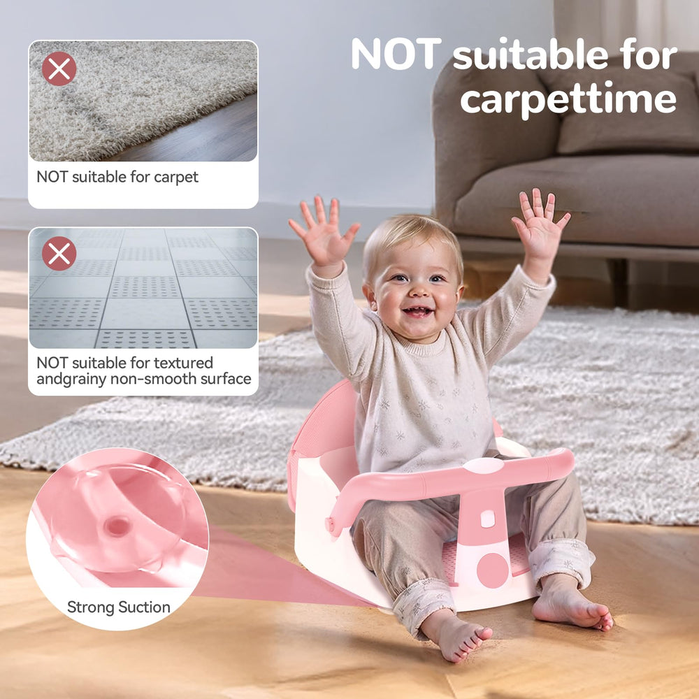 TOSGN baby bath seat material closeup showing safe PP and TPR construction