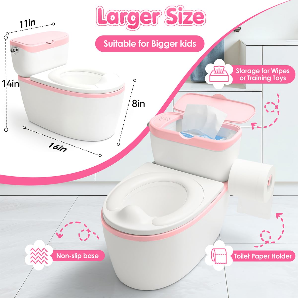 TOSGN detachable potty ring aids transition from potty to full toilet.