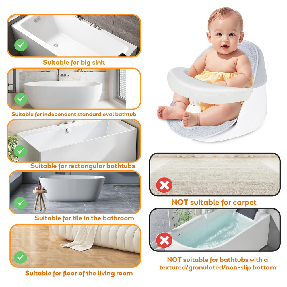 TOSGN Bath brush provides gentle cleaning with comfortable grip.