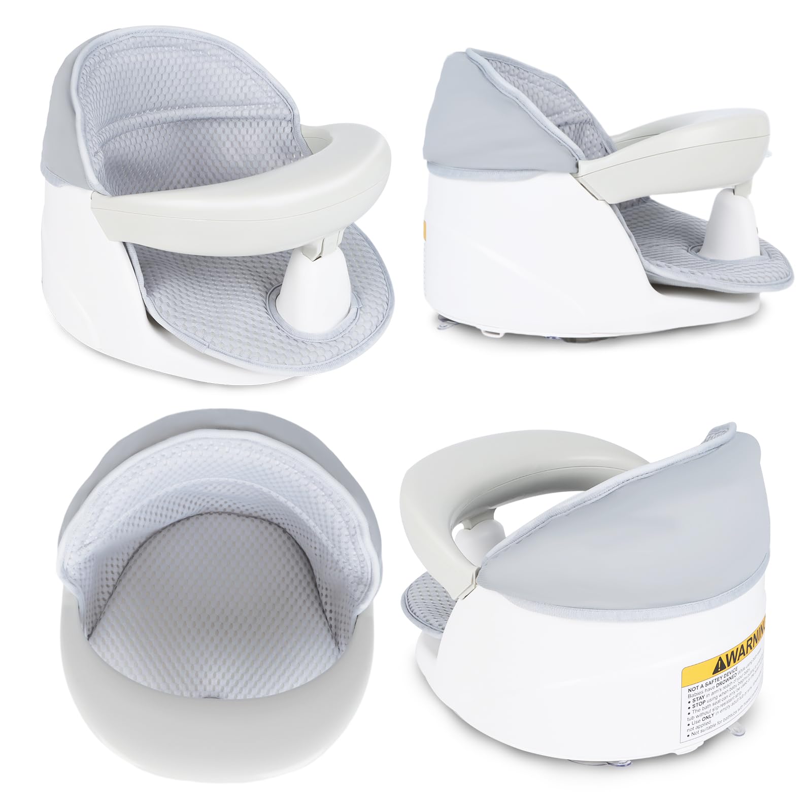 TOSGN Bath mat offers soft cushioning for baby's skin.