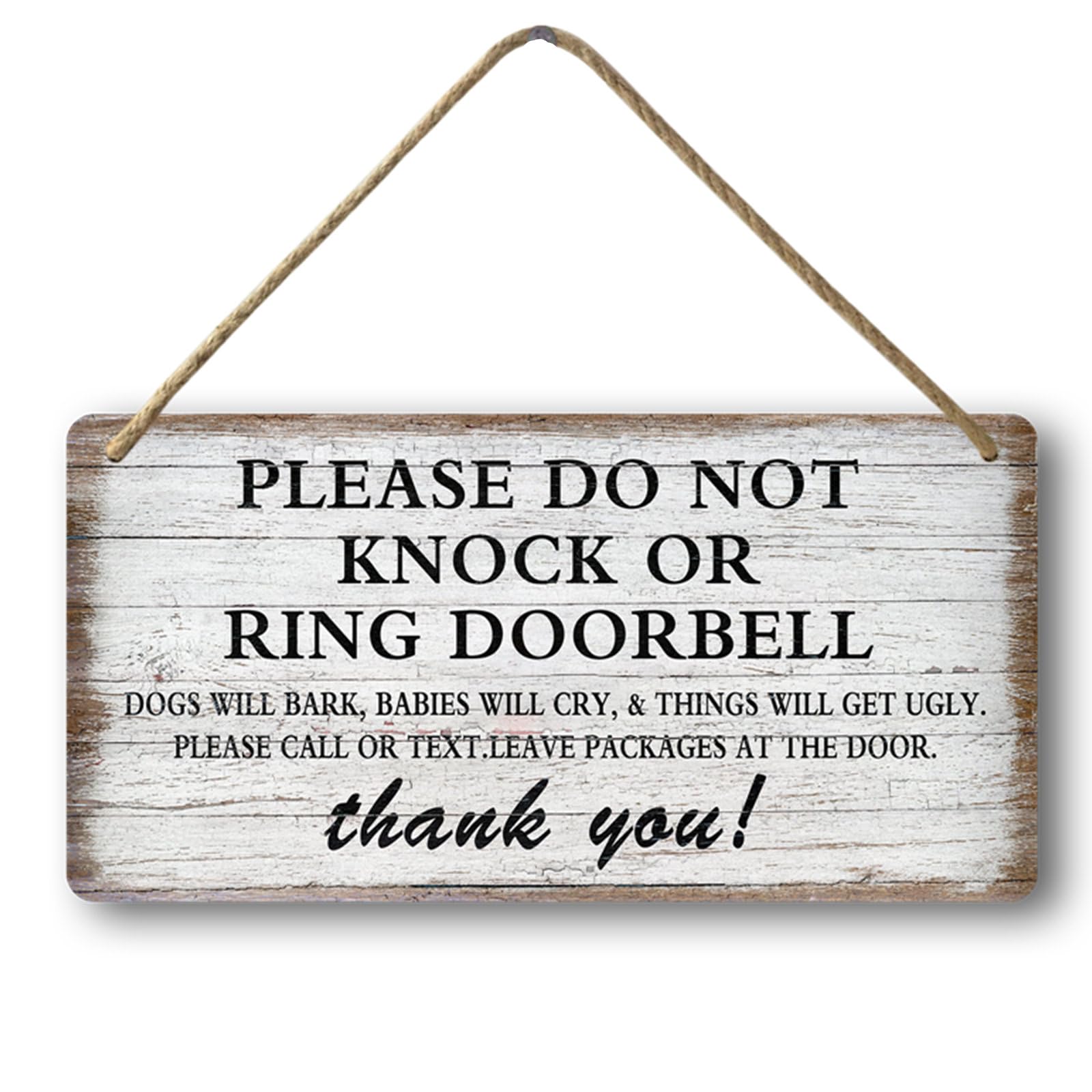 tosles baby sleeping sign on front door keeps naps peaceful.