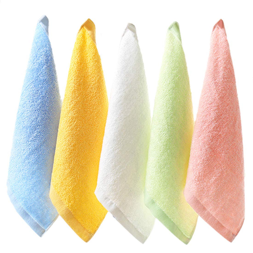 Tosnail 20-pack bamboo washcloths closeup with ultra-soft texture for baby skin
