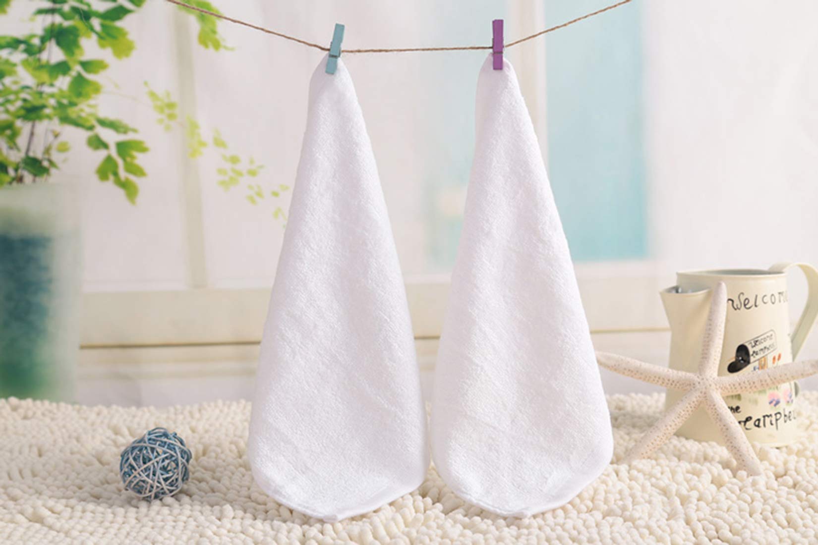 Tosnail blue bamboo washcloths 20-pack perfect for toddlers