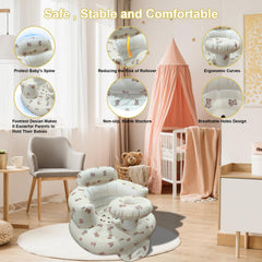 TOSXW inflatable baby seat back support stabilizes posture during meals.