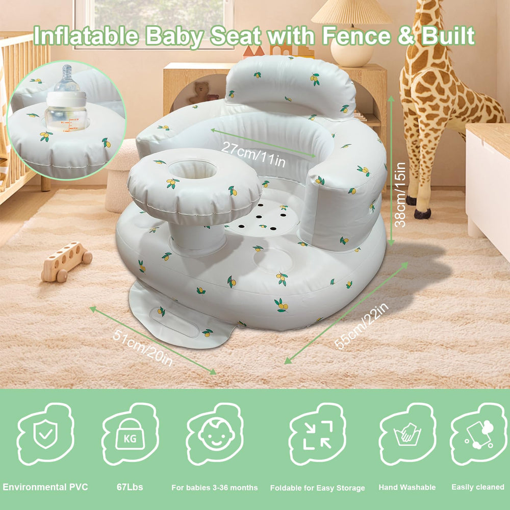 TOSXW inflatable baby seat back support demonstrates ergonomic, posture-friendly design