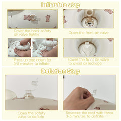 TOSXW inflatable baby seat ergonomic backrest supports growing babies.