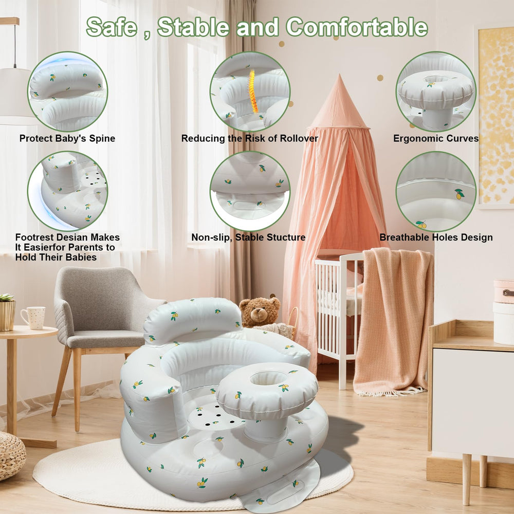TOSXW inflatable baby seat safety fence highlights secure playtime for babies