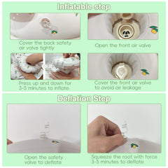 TOSXW inflatable baby seat tray olive-tray with bottle and toy surface
