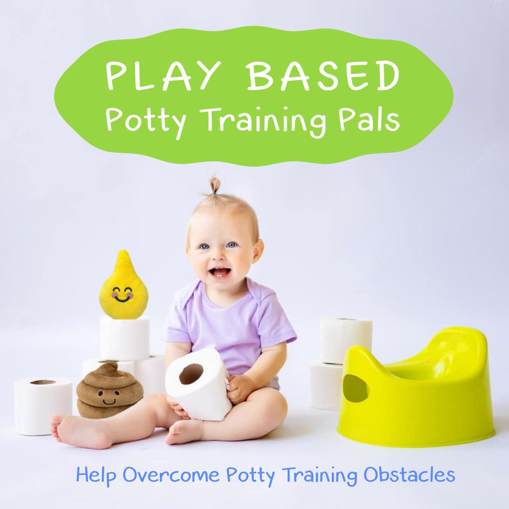 Tot on the Pot Potty Pals plush toys engage toddlers in playful learning during training activities.