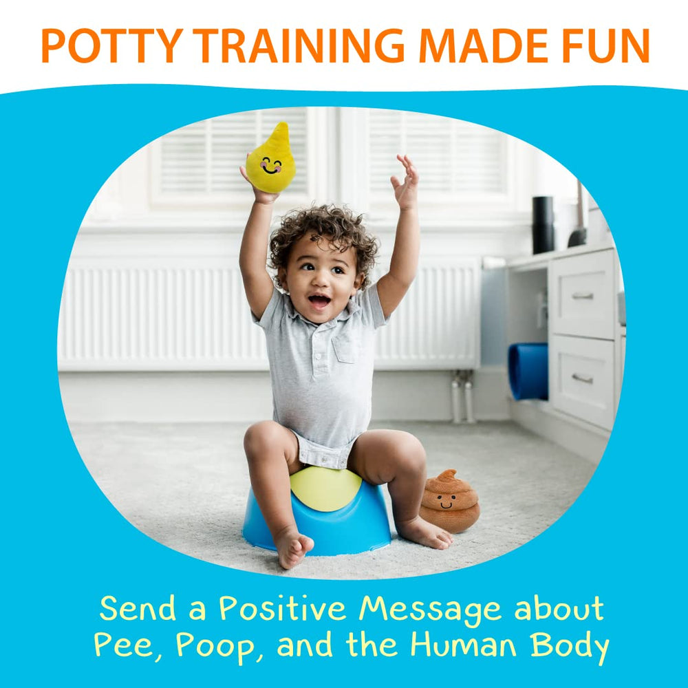 Tot on the Pot Potty Pals washable plush toys ready for carefree cleanup after potty practice.
