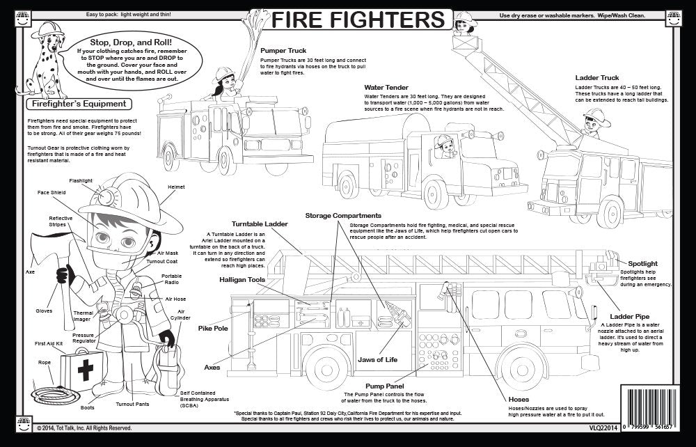Tot Talk fire station placemat fosters engaging emergency services conversations at the table.