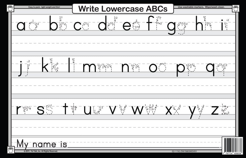 Tot Talk phonics placemat double-sided highlights phonics practice during family dinners