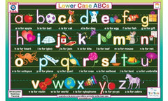 Tot Talk writing practice placemat supports practicing letters with dry-erase markers