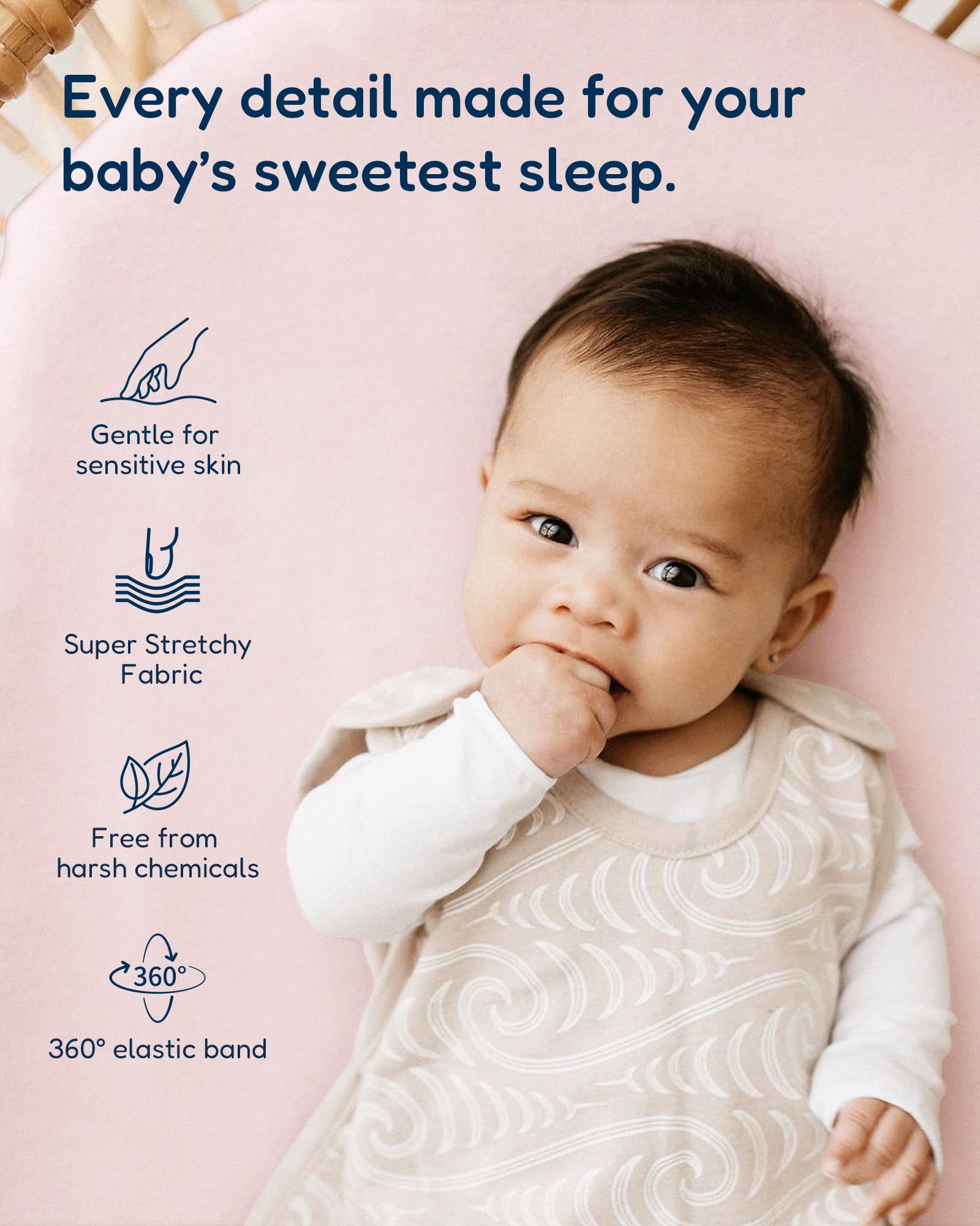 TotAha bedside sleeper sheet fit Angelbliss cradle for secure nights.