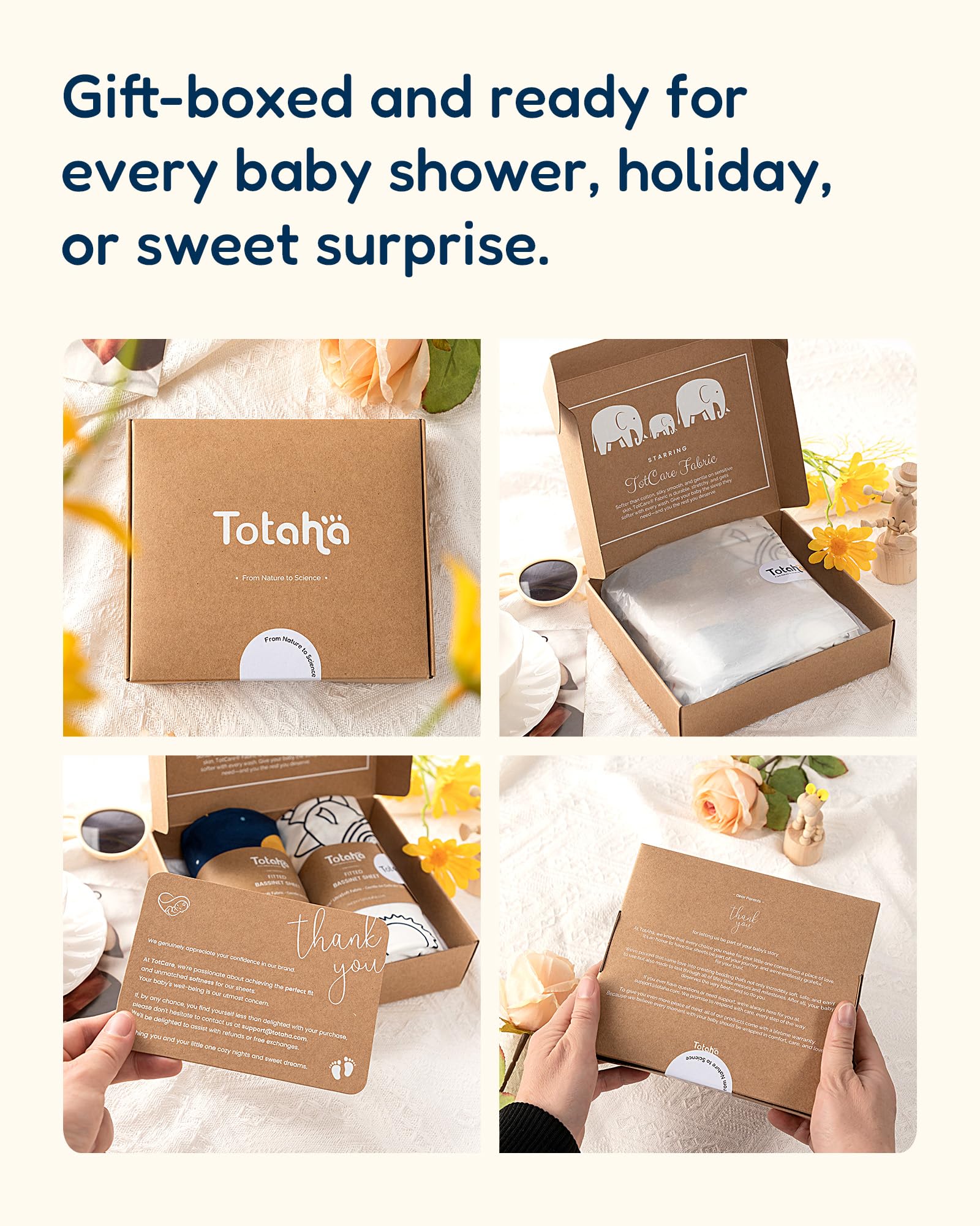 TotAha bedside sleeper sheet fit Baby Joy model for calm sleep.