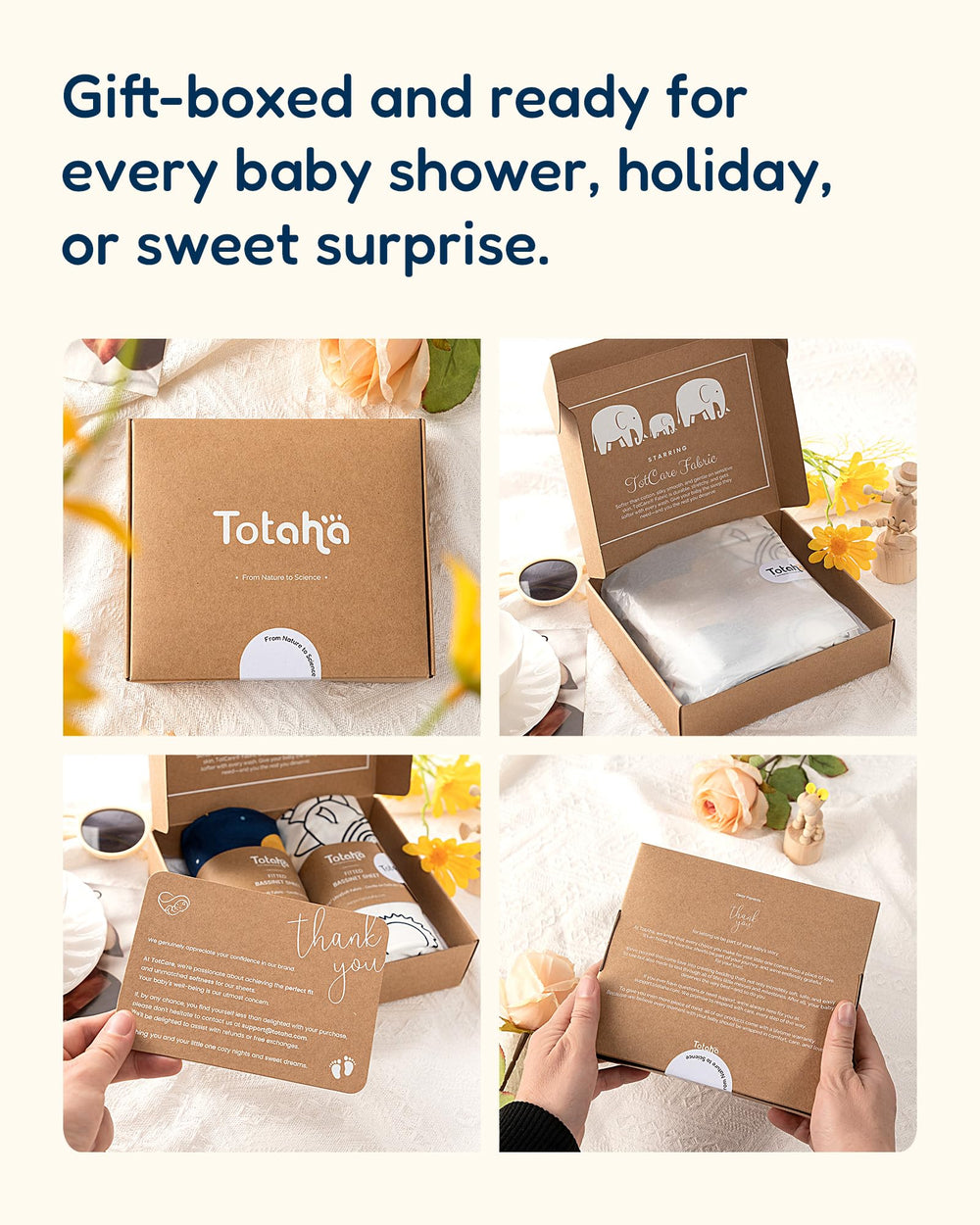 TotAha bedside sleeper sheet fit Baby Joy model for calm sleep.