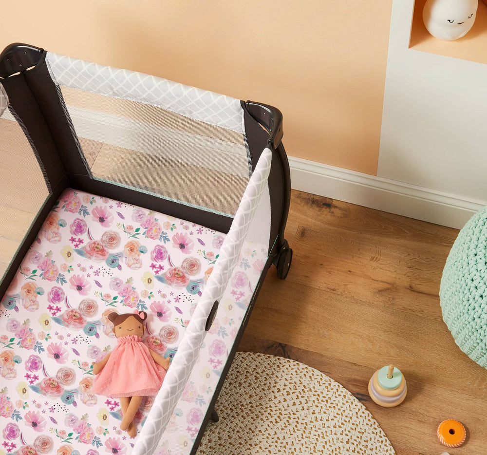 TotAha calming sleep space with jersey-knit promotes peaceful naps.
