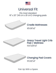 TotAha changing pad cover breathable knit promotes cooler changes.