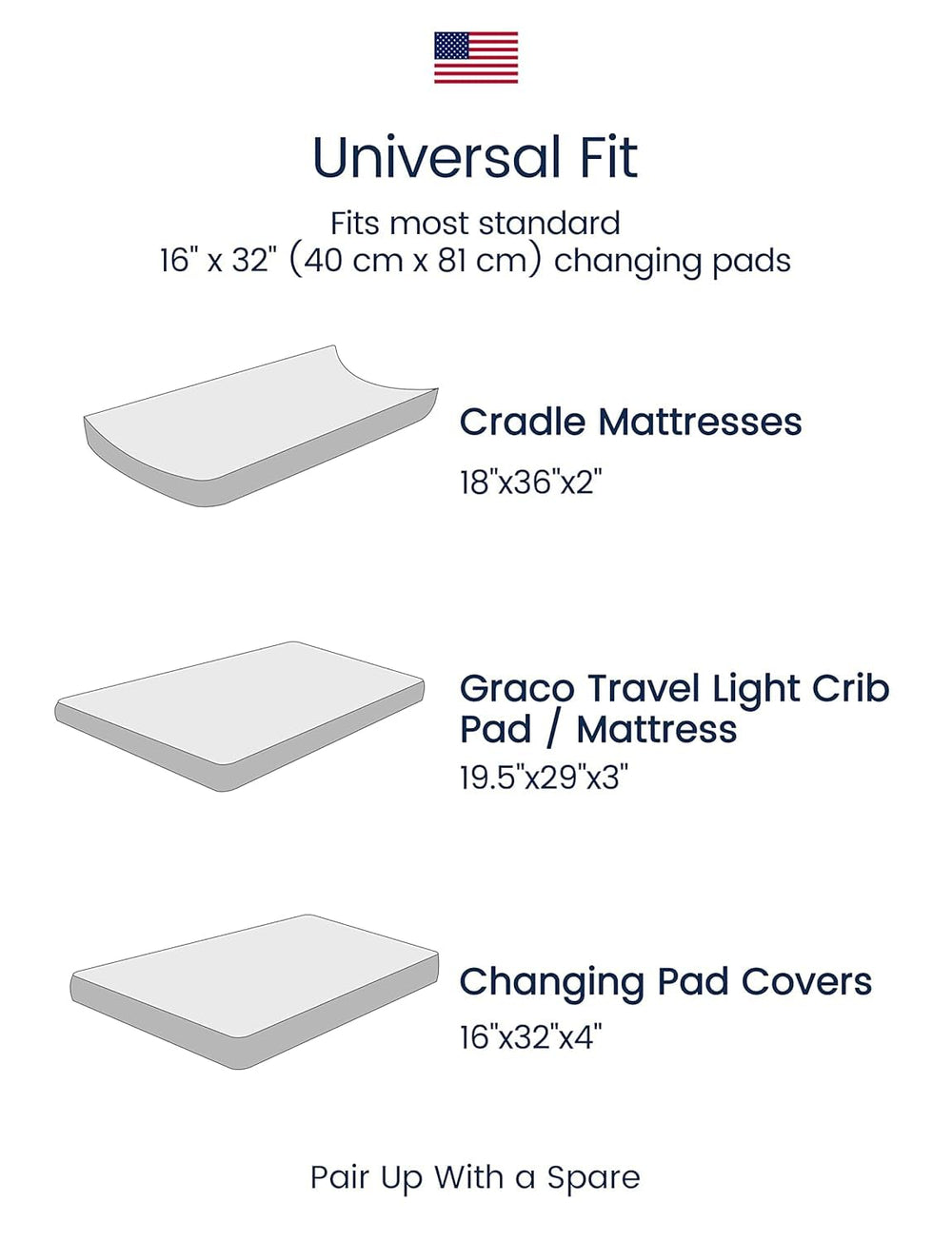 TotAha changing pad cover demonstrates stretchy jersey knit for easy on/off.