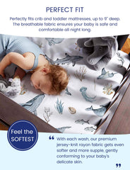 TotAha crib sheets jersey-knit texture deliver silky-smooth touch and flexible fit