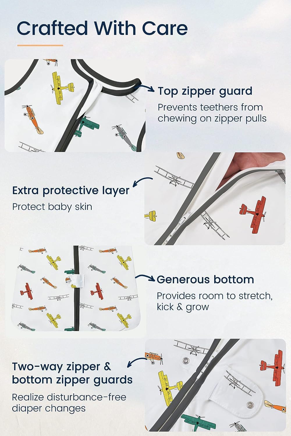 TotAha breathable, lightweight design promotes cool, comfortable nights.