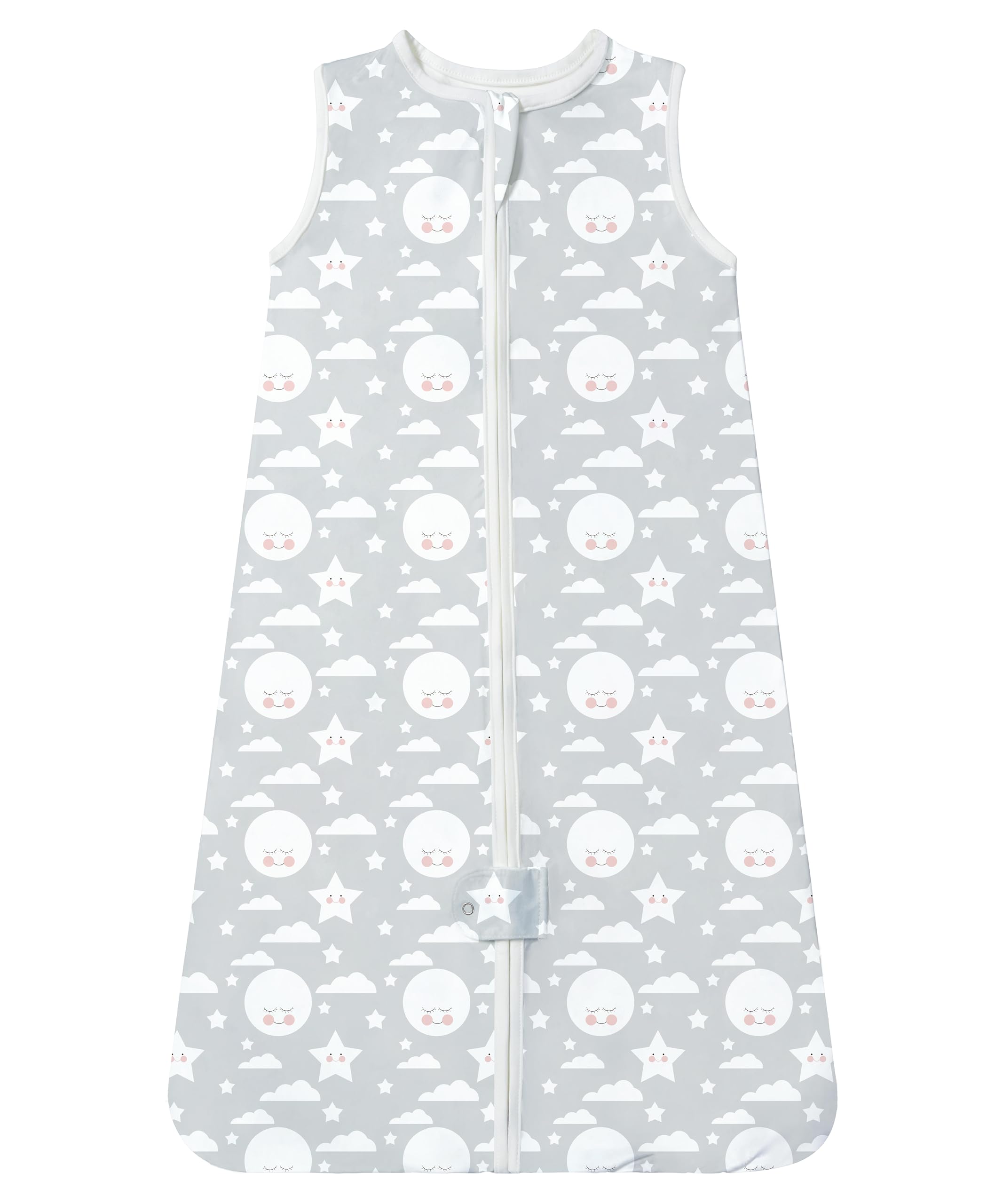 TotAha Light Sleep Sack 0.5 TOG with silky stretch fabric promotes comfy nights.