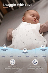 TotAha light sleep sack 2-way zip – easy middle-of-night diaper changes.
