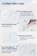 TotAha Light Sleep Sack breathable-knit emphasizes temperature-friendly sleep.