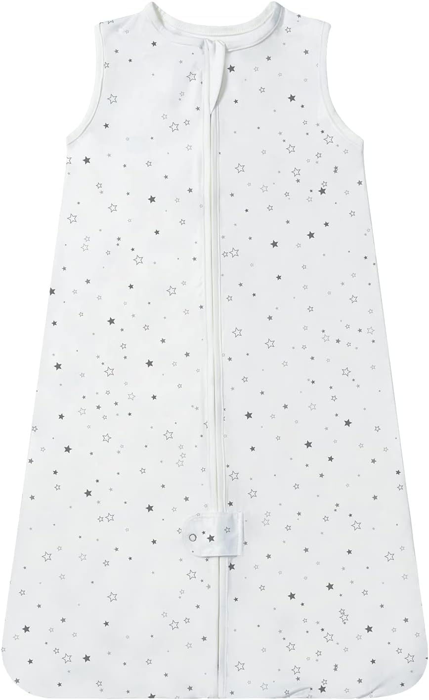 TotAha Light Sleep Sack closeup fabric shows soft jersey-knit for gentle nights.