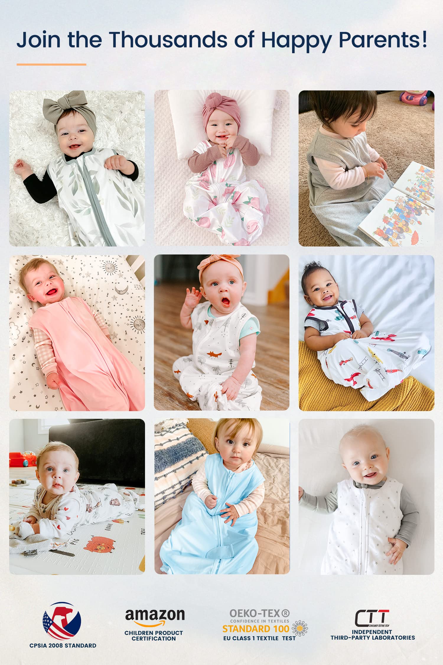 TotAha Light Sleep Sack durable fabric tested for many washes